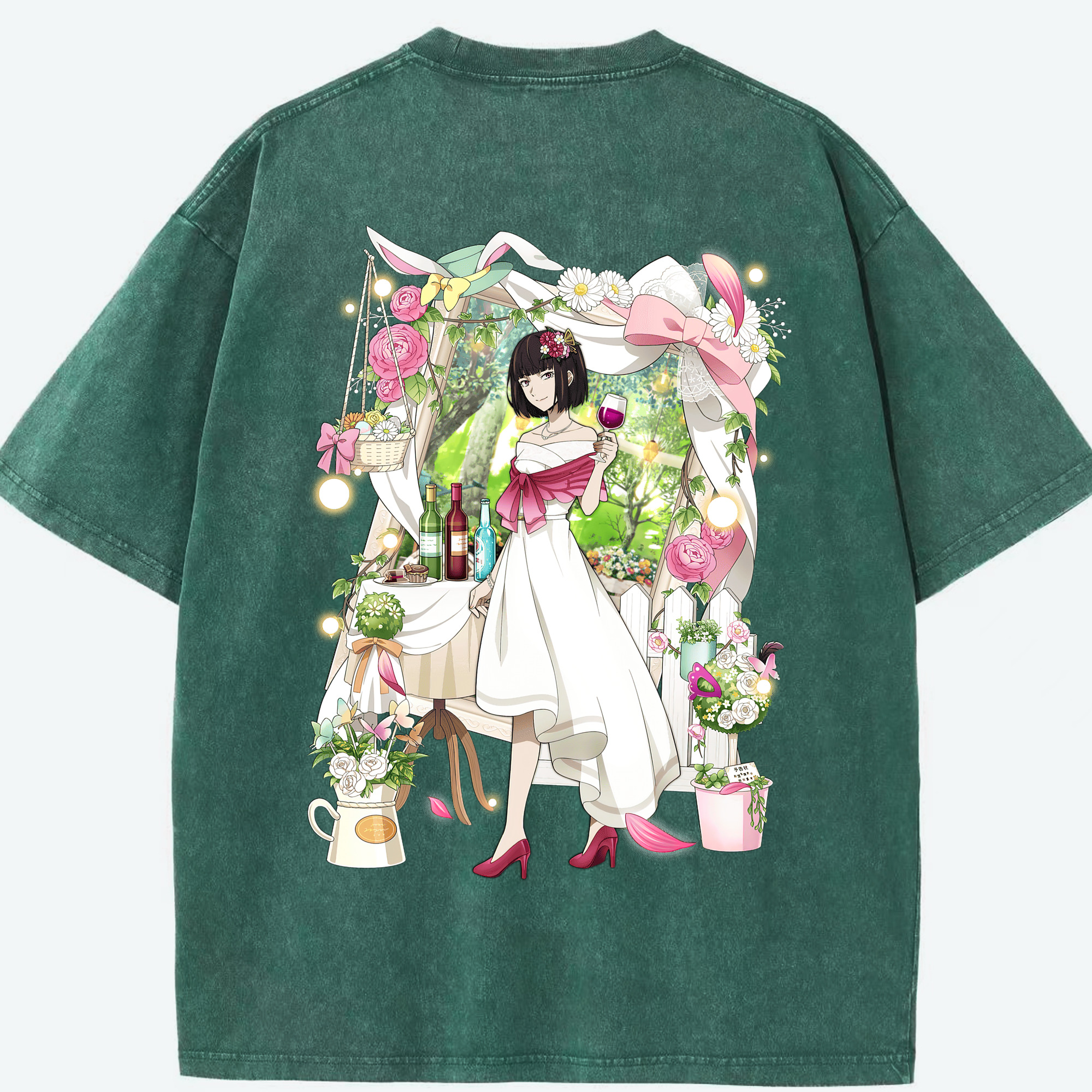 （画像用） 文豪ストレイドッグス Bungo Stray Dogs 綿100% ヴィンテージ風 半袖Tシャツ（背面プリント）